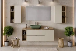 Furnidea Colonne murale ouverte pour salle de bains DALIA chêne cremona 20 x 80 cm