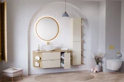 Furnidea Colonne murale ouverte pour salle de bains DALIA chêne cremona 20 x 80 cm