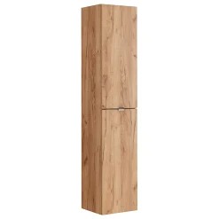 Colonne De Salle De Bains|Petits-Meubles Colonne murale salle de bain 2 portes April Bois