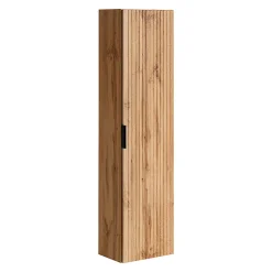 Petits-Meubles Colonne murale salle de bain 1 porte Adriel Bois