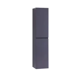 Colonne De Salle De Bains|Top Bath COLONNE salle de bain Armoire de rangement APOLLO LAQUE GRIS GRIS KIT