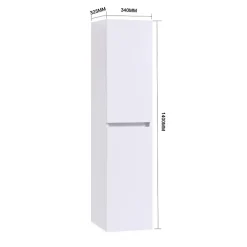 Colonne De Salle De Bains|Top Bath COLONNE salle de bain Armoire de rangement APOLLO LAQUE GRIS BLANC KIT