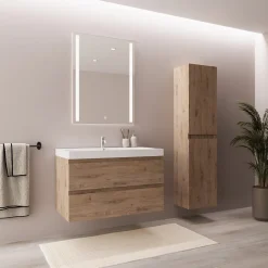 Lomazoo Colonne salle de bain Marbella chêne clair - 140cm