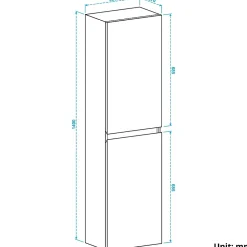 Lomazoo Colonne salle de bain Marbella chêne clair - 140cm