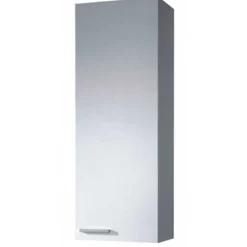 Pegane Colonne salle de bain Suspendue avec 1 Porte coloris blanc brillant - 85 x 30 x 25 cm