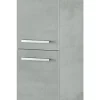 Colonne De Salle De Bains|Pegane Colonne Salle de bain suspendue avec 2 portes décor béton - 150 x 30 x 25 cm