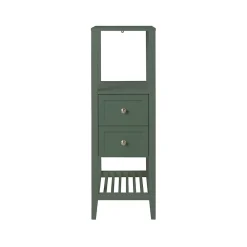 GoodHome Colonne salle de bains à poser l.40 x H.120 x P.36 cm vert, Perma
