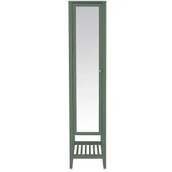GoodHome Colonne salle de bains à poser avec miroir vert mat l.40 x H.185 x P.36 cm, Perma