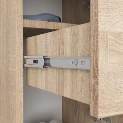 Meuble De Salle De Bains Faible Profondeur|Armoire De Salle De Bains|Akord Furniture Factory Colonne salle de bains AKORD FIN Chêne Sonoma 30 cm 2 portes 1 tiroir façade Chêne Sonoma 3 étagères 30x30x85 cm