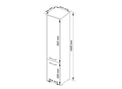 Akord Furniture Factory Colonne salle de bains AKORD FIN Blanche 30 cm 2 portes façade Blanche 5 étagères 30x30x140 cm