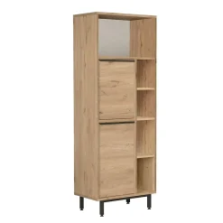 Pier Import Colonne salle de bains moderne effet bois 2 portes JENA