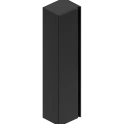 Ipiemme SRL Colonne salle de bains noir mat l.35 x H.150 x P.30 cm, Pura+