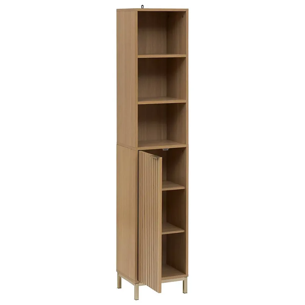 5Five Colonne Tasso 1 porte effet bois naturel - Beige-