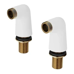 Accessoire De Robinet|GoodHome Colonnette blanc mat vendue par 2