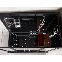 Baignoire Balnéo|Archipel Combi Balneo douche Hammam CBH BLACK 179x97 - DROITE
