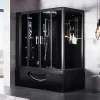 Archipel Combi Balneo douche Hammam CBH BLACK 179x97 - GAUCHE
