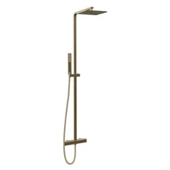 Colonne De Douche Thermostatique|Cuisibane Combiné de douche et douchette SQUARE - Doré
