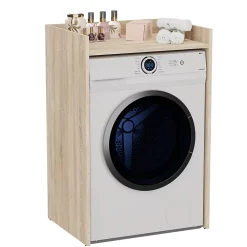 Autres COMO - Meuble de rangement pour machine à laver - Meuble SDB - 64x50x97.5 cm - Buanderie