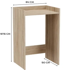 Autres COMO - Meuble de rangement pour machine à laver - Meuble SDB - 64x50x97.5 cm - Buanderie