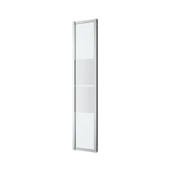 GoodHome Complément d'ouverture l.40 x H.195 cm, bandes miroir, profilés alu chrome, Ledava