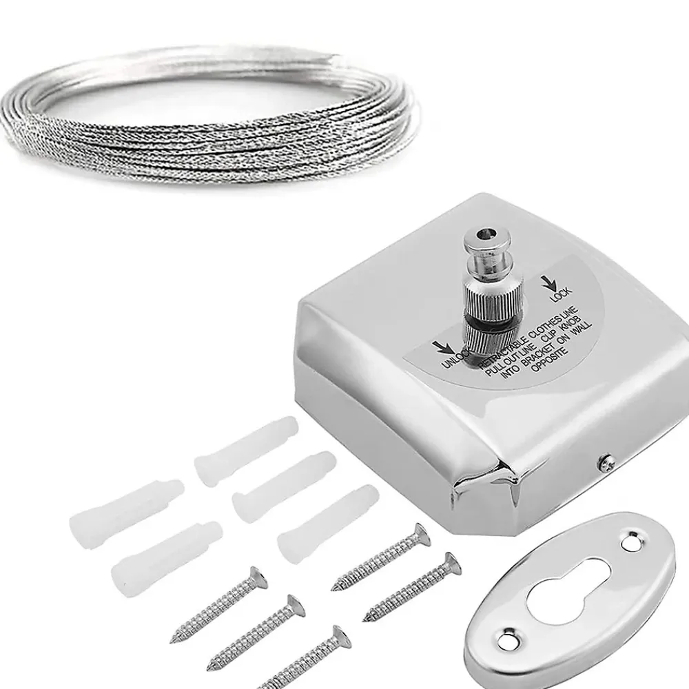 Fishtec Corde à Linge rétractable 2,8 m