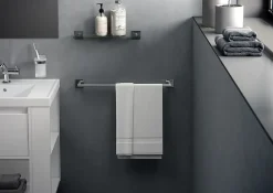 Cosmic Duo Square étagère tablette porte savon de douche chrome