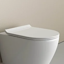 Bernstein Couvercle / Lunette de WC plat Siège de WC Duroplast Couvercle frein de chute - 46,4x36,4x4,9cm - U2019