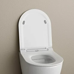 Bernstein Couvercle / Lunette de WC plat Siège de WC Duroplast Couvercle frein de chute - 46,4x36,4x4,9cm - U2019