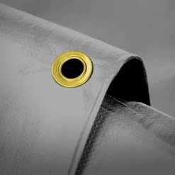 Etendoir À Linge|ECD Germany Couverture housse protection 4x6m 24m² en PVC imperméable + œillets 650g/m² gris