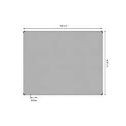 Etendoir À Linge|ECD Germany Couverture housse protection 4x6m 24m² en PVC imperméable + œillets 650g/m² gris