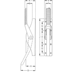 Fuhr Crémone à carré 13mm à cylindre 2 clés - - VTT902Z13V