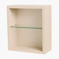 Etagère Salle De Bains|Autres Cube de rangement modulaire étagère caisson murale bois 45 x 40 x 18 cm chêne CEDAM