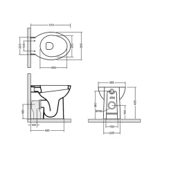 Kiamami Valentina Cuvette De Toilette Patascoss En Céramique Blanche De Qualité Supérieure, À Encastrer.