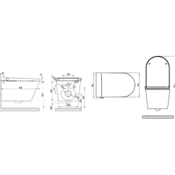 Planète Bain Cuvette wc lavante -séchante WC Clean- Wc japonais