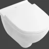 Wc Suspendu|Villeroy & Boch Cuvette WC sans bride, modèle suspendu O. Novo - Combi pack - Dimensions: 360x350x560 mm - Blanc