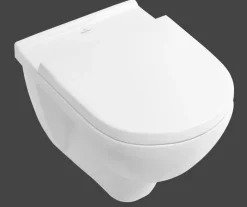 Wc Suspendu|Villeroy & Boch Cuvette WC sans bride, modèle suspendu O. Novo - Combi pack - Dimensions: 360x350x560 mm - Blanc