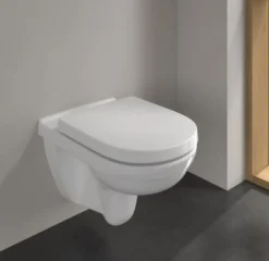 Wc Suspendu|Villeroy & Boch Cuvette WC sans bride, modèle suspendu O. Novo - Combi pack - Dimensions: 360x350x560 mm - Blanc