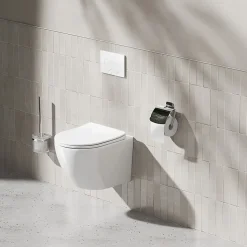 Wc Suspendu|Am.Pm Europe Cuvette WC Suspendu Blanc Toilette Suspendu FlashClean WC sans rebord avec couvercle de siège SoftClose, CXB1701SC Blanc AM.PM