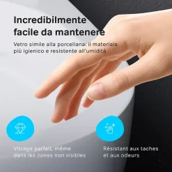 Wc Suspendu|Am.Pm Europe Cuvette WC Suspendu Blanc Toilette Suspendu FlashClean WC sans rebord avec couvercle de siège SoftClose, CXB1701SC Blanc AM.PM