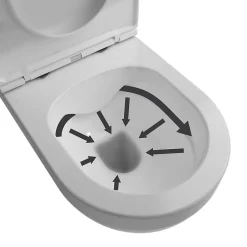 GoodHome Cuvette WC suspendu compact Cavally