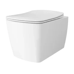 GoodHome Cuvette WC suspendu en céramique, l.36 x H.35,5 x P.50 cm, blanc, Levanna