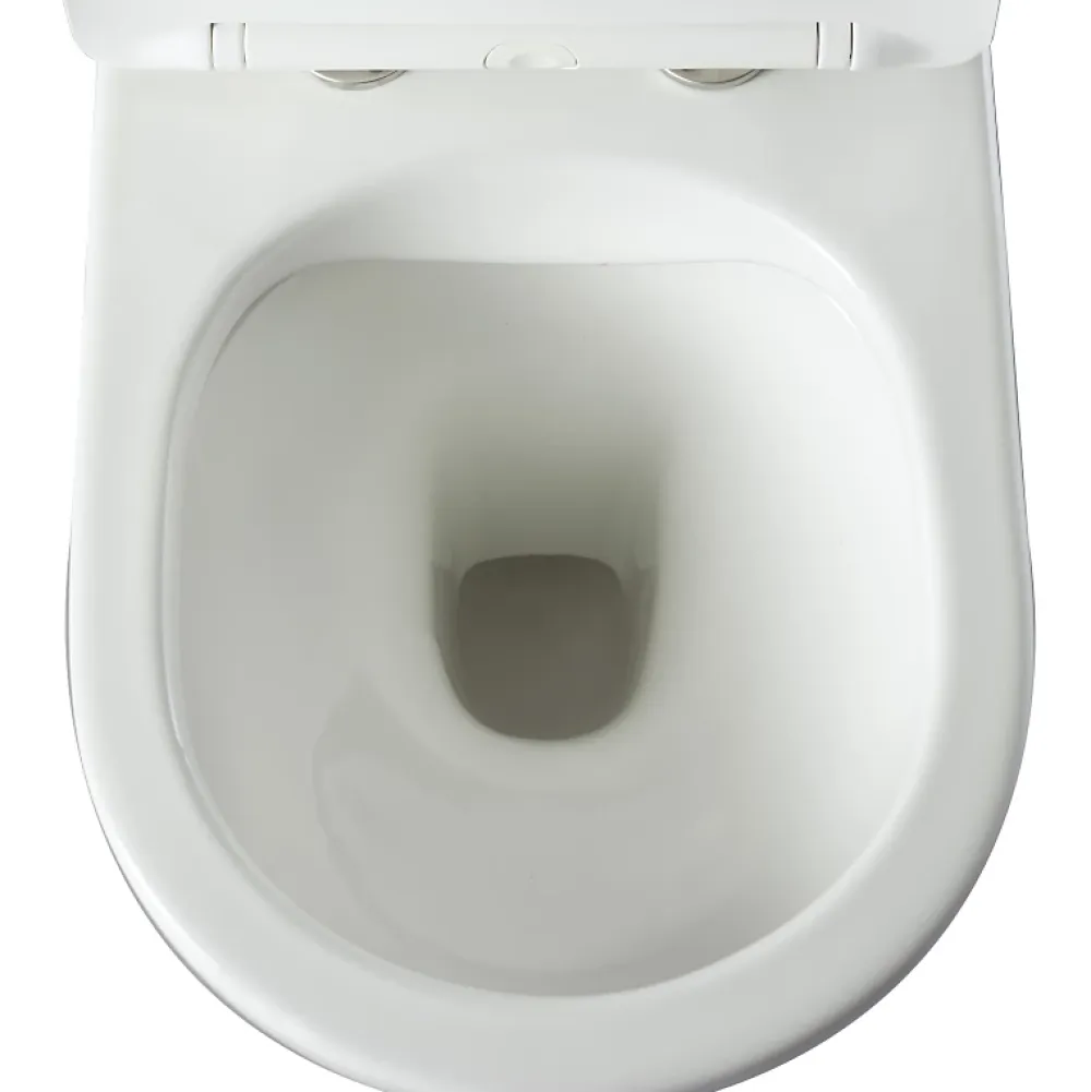 Wc Suspendu|Planète Bain Cuvette WC suspendu gain de place 49 cm sans bride blanc brillant - Corolla