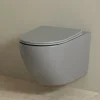 Wc Suspendu|Planète Bain Cuvette WC suspendu gris mat 54 cm sans bride fixations invisibles - Cyrus