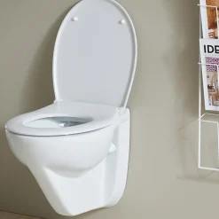 Wc Suspendu|Planète Bain Cuvette WC suspendu PMR surélevée sans bride - AUSTIN