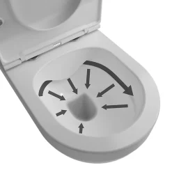GoodHome Cuvette WC suspendu sans bride Cavally