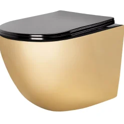 Rea Cuvette WC suspendue Carlo Mini Flat Gold/Black