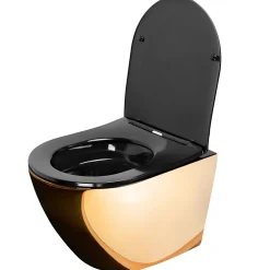 Rea Cuvette WC suspendue Carlo Mini Flat Gold/Black