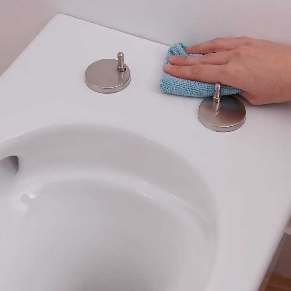Wc Suspendu|GoodHome Cuvette WC suspendue sans bride avec abattant déclipsable et frein de chute, sortie horizontale, blanc, effet Vortex, Cavally