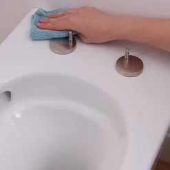 Wc Suspendu|GoodHome Cuvette WC suspendue sans bride avec abattant déclipsable et frein de chute, sortie horizontale, blanc, effet Vortex, Cavally