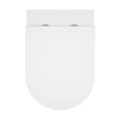 Wc Suspendu|GoodHome Cuvette WC suspendue sans bride avec abattant déclipsable et frein de chute, sortie horizontale, blanc, effet Vortex, Cavally
